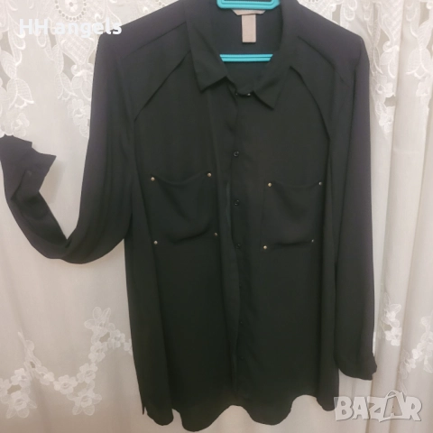 H&M черна риза 
