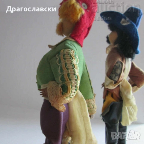 Пинокио на пружина, голяма 50 см Парцалена кукла,  с национална носия за стена, казак мускетар, снимка 18 - Декорация за дома - 28881400