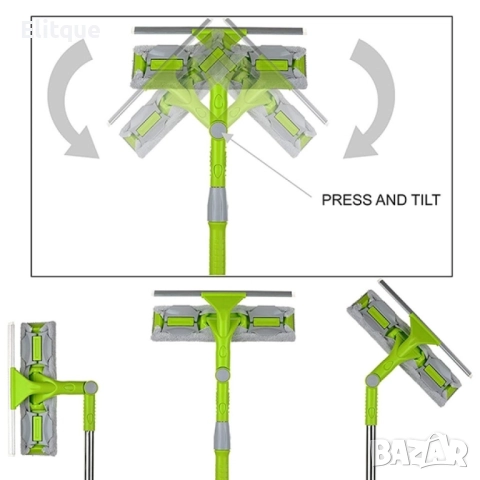 Моп, стъклочистачка с телескопична дръжка, снимка 6 - Други стоки за дома - 52903500
