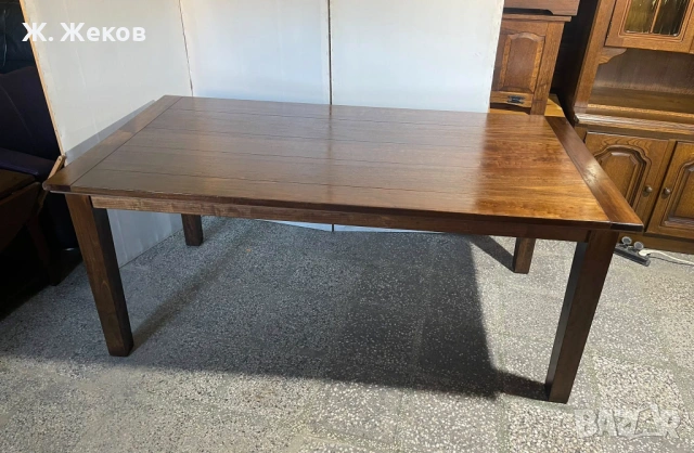 Масивна дървена трапезна маса - здрава и стилна, снимка 5 - Маси - 53816530