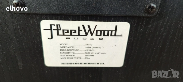 Тонколони FleetWood Audio SR 88.3, снимка 5 - Тонколони - 53973010