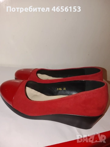 ДАМСКИ ЧЕРВЕНИ ОБУВКИ ,N 38 , снимка 5 - Дамски ежедневни обувки - 53437660