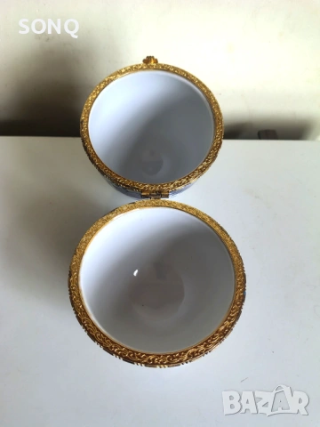 Прекрасно Порцеланово Яйце Кутия За Бижута, снимка 4 - Други - 54008155