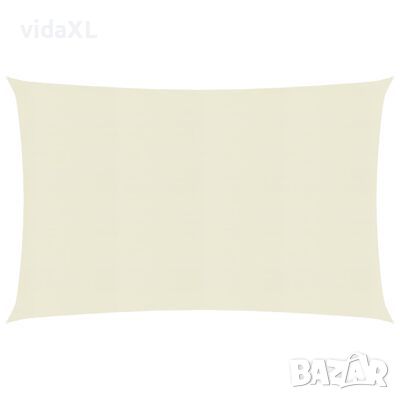 vidaXL Платно-сенник, 160 г/м², кремаво, 5x6 м, HDPE（SKU:311191, снимка 1 - Градински мебели, декорация  - 46330167