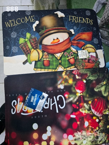 коледни изтривалки 40х60 см, снимка 3 - Изтривалки - 52613961