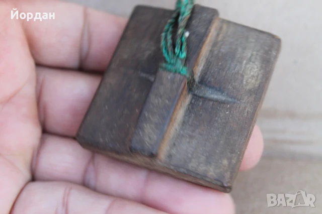 Дървен ритуален печат за хляб /Просфора/, снимка 4 - Антикварни и старинни предмети - 50524011