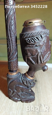 Лула дърворезба и кост за ценители , снимка 4 - Антикварни и старинни предмети - 54019383