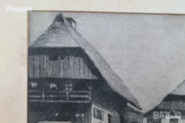 Стара немска графика, снимка 2 - Антикварни и старинни предмети - 50772193