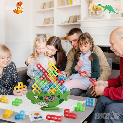 Lktvys Семейна настолна игра за балансиране със строителни блокове за деца, снимка 5 - Образователни игри - 45374723