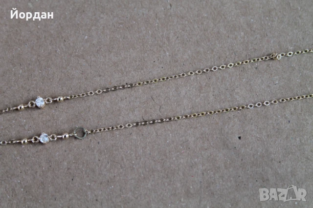 Сребърно колие с позлата, снимка 5 - Колиета, медальони, синджири - 50772333