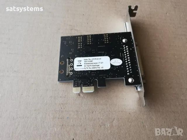 Roline PCI-Express Adapter Card, 1x Parallel ECP/EPP Port, снимка 6 - Други - 47946930