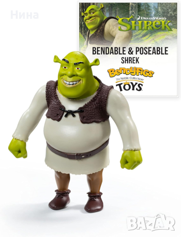 The Noble Collection - Shrek/ Шрек Bendyfigs фигурка за огъване 15 см, снимка 1 - Колекции - 45068617