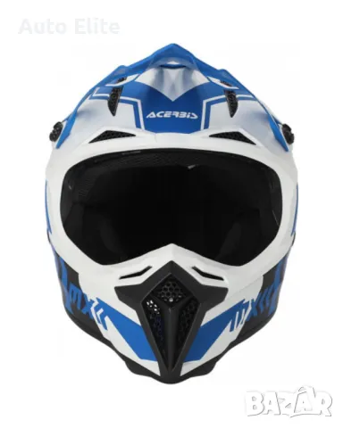 Мотокрос каска ACERBIS PROFILE 5 WHITE/BLUE  58392, снимка 2 - Аксесоари и консумативи - 49520058