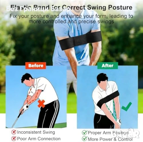 Нов Голф тренажор за суинг десничари – ритъм, сила, posture корекция, снимка 4 - Голф - 53568445