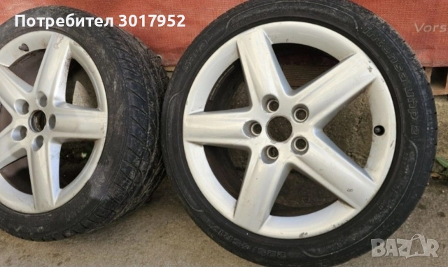 Продавам 4 бр. алуминиеви джанти 17 цола + ПОДАРЪК 4 бр летни гуми в добро състояние. , снимка 2 - Гуми и джанти - 53001718