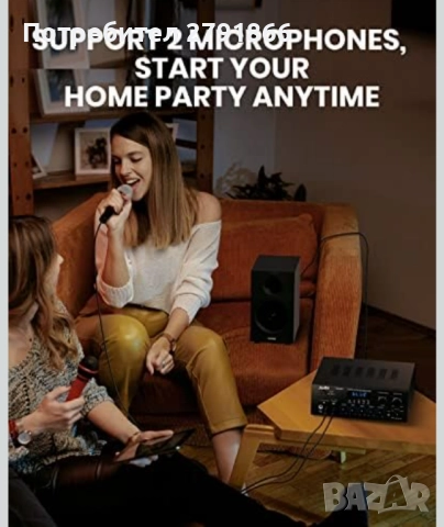 Bluetooth 5.0 стерео аудио усилвател Moukey 2.0 канален стерео аудио приемник с USB,SD,AUX,RCA, снимка 7 - Ресийвъри, усилватели, смесителни пултове - 52154601