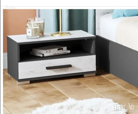 Нов гардероб с 2 броя нощни шкафчета, снимка 2 - Спални и легла - 49671537