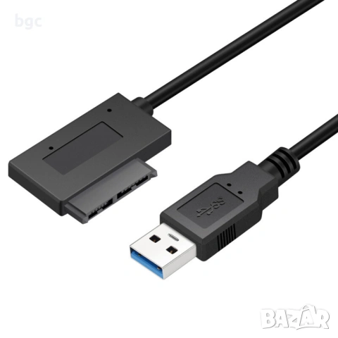Адапторен кабел USB към 13Pin Slimline SATA Laptop CD/DVD Rom 13-Pin 13ПИНА 13-пин Optical Drive, снимка 4 - Части за лаптопи - 27012441