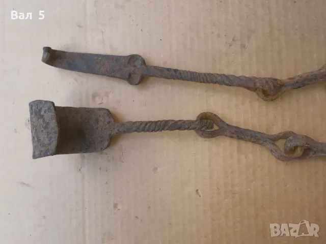 Стара верига за огнище от ковано желязо , здрава, снимка 5 - Антикварни и старинни предмети - 50327031