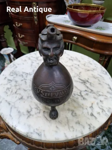 Рядък антикварен колекционерски бронзов съд от 19 век , снимка 3 - Други ценни предмети - 50024069