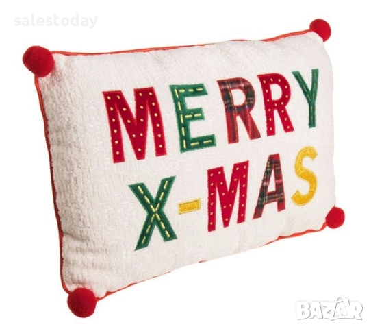 Коледна възглавница, МERRY CHRISTMAS 27X43СМ
