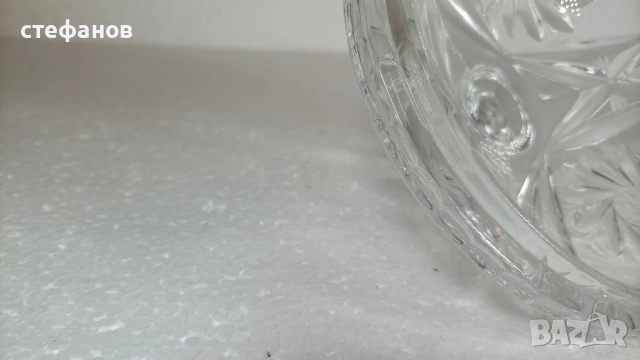 Кристално масивно капаче от кръгла бонбониера, снимка 4 - Други - 52617950