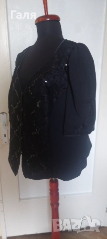 Късо сако с пайет/блуза , снимка 2 - Сака - 52200421