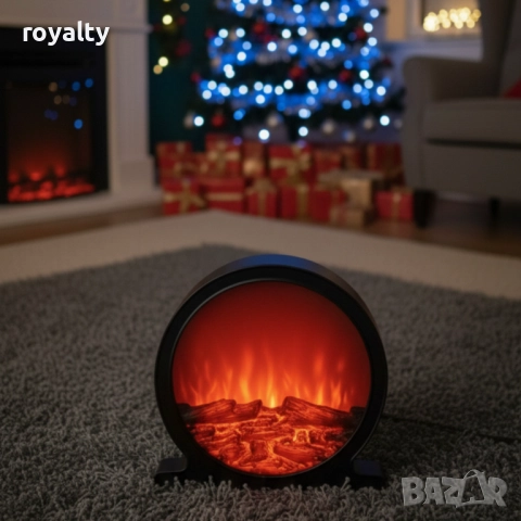 Кръгла декоративна Led камина, снимка 3 - Декорация за дома - 52249382