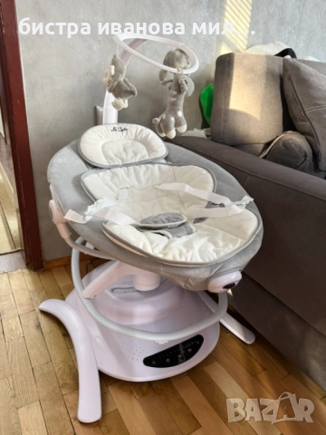 Продавам бебешка електрическа люлка- 50 евро пуфче и активна гимнастика по 15 евро , снимка 3 - Детски люлки - 53375622