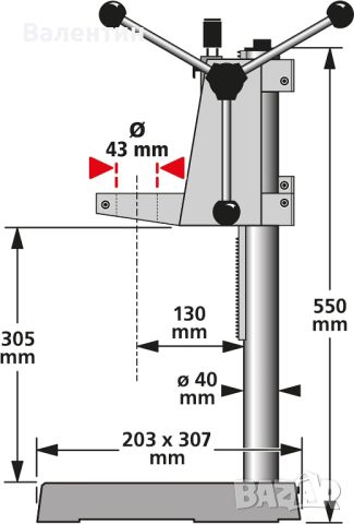 Стойка за бормашини wolfcraft I 5027000 I За безопасно стационарно пробиване, снимка 2 - Други инструменти - 45554305