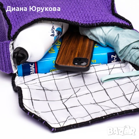 Дамска плетена чанта, снимка 4 - Чанти - 51258878