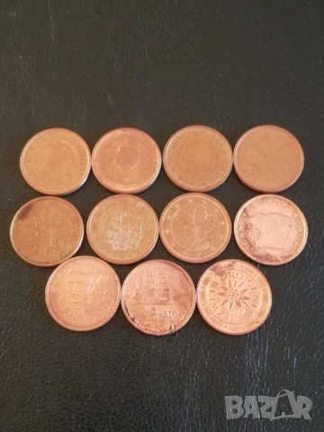 лот от 2 евро цент различни държави