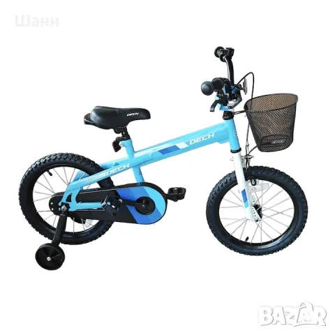 Детски велосипед Dech, 16”, помощни колела, Син, снимка 2 - Детски велосипеди, триколки и коли - 49329946