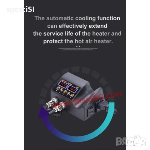 Професионална станция за запояване и разпояване с горещ въздух, снимка 7 - Други инструменти - 49565390