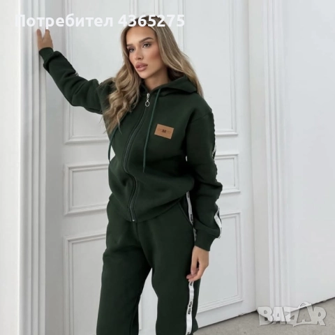 нов модел дамски ватиран зимен екип,триконечна вата, в 3 цвята, снимка 4 - Спортни екипи - 52234362
