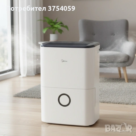 Влагоуловител Midea DF-20DEN7-WF – 20 л/24 ч, Smart Wi-Fi, за до 100 m³ (40 m²), R290