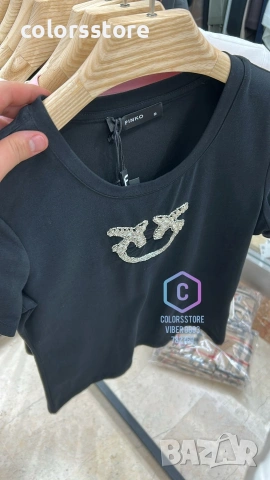 Дамска Черна тениска/BR34z