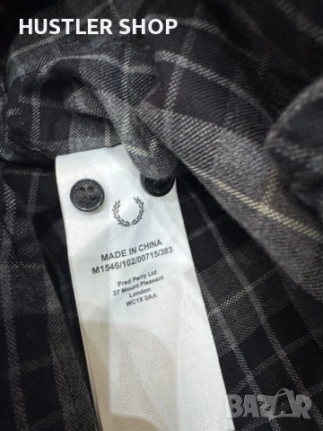 Мъжка риза FRED PERRY. Размер М, снимка 9 - Ризи - 54082646