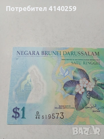 БРУНЕЙ БАНКНОТА , снимка 2 - Нумизматика и бонистика - 53837937