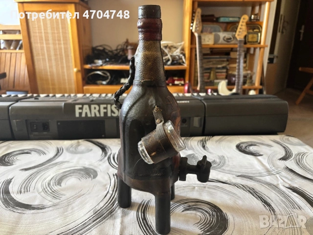 Ретро кожено шише, снимка 4 - Антикварни и старинни предмети - 53757408