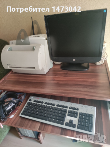 Принтер, монитор, компютър, клавиатура, колонки и бюро, снимка 4 - За дома - 44977227