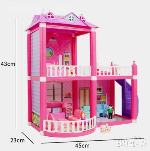 Къща за кукли - Вила мечта, снимка 7 - Кукли - 50450070