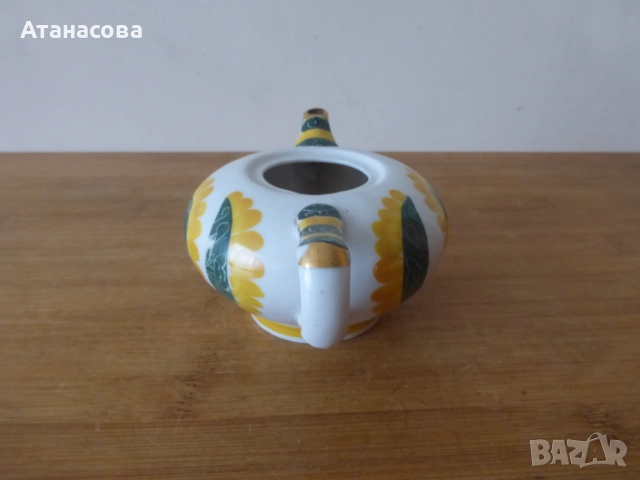 Украински порцеланов мини чайник чайниче 1970 г, снимка 4 - Аксесоари за кухня - 52496711