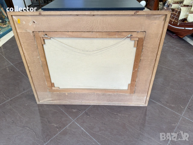 Маслена картина - алпийски пейзаж. №7883, снимка 9 - Антикварни и старинни предмети - 53617893