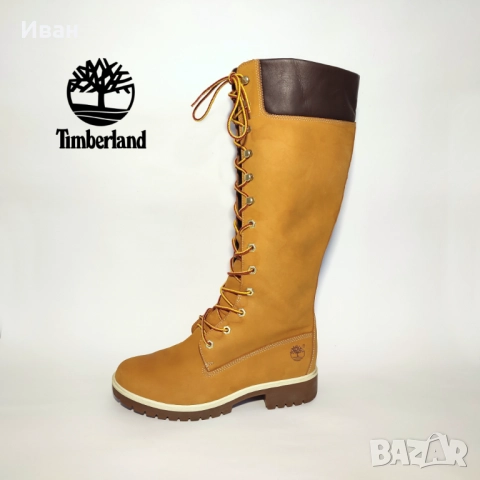 Дамски ботуши Timberland кожа водоустойчиви