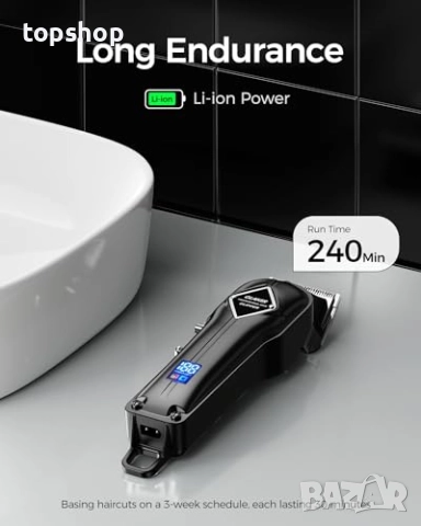 Чисто нова машинка за подстригване GLAKER Безжична професионална с 11 гребена и груминг ..., снимка 7 - Друго оборудване - 52048826