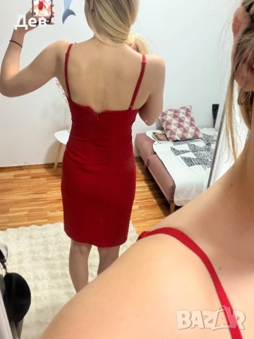 Червена рокля от Zara, снимка 5 - Рокли - 53416389