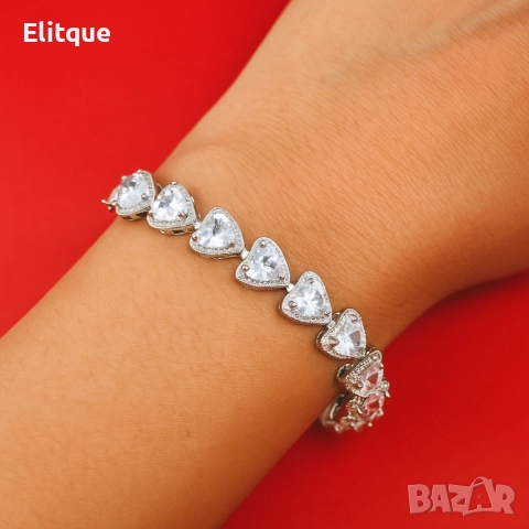 Гривна със сърчица и камъчета, снимка 6 - Гривни - 52656986