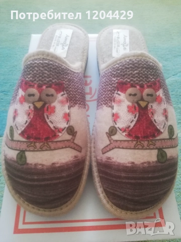 Красиви топли чехли с бухалче, НОВИ, 37 номер