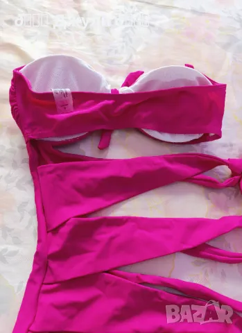 Ефектен розов бански с подплънки 🩷, снимка 11 - Бански костюми - 49751112